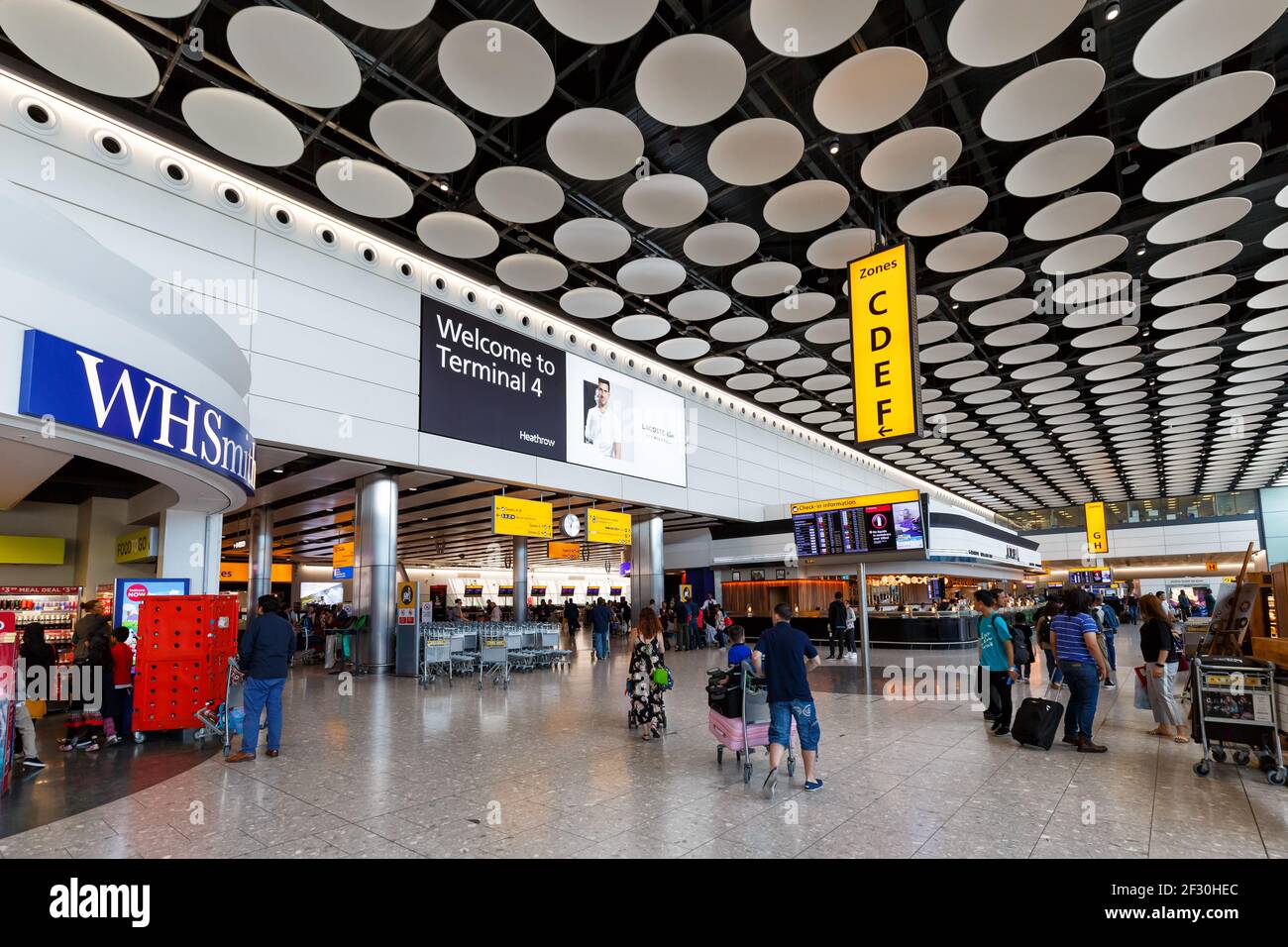 London, United Kingdom - July 31, 2018: Terminal 4 at London Heathrow airport (LHR) in the United Kingdom. Stock Photo