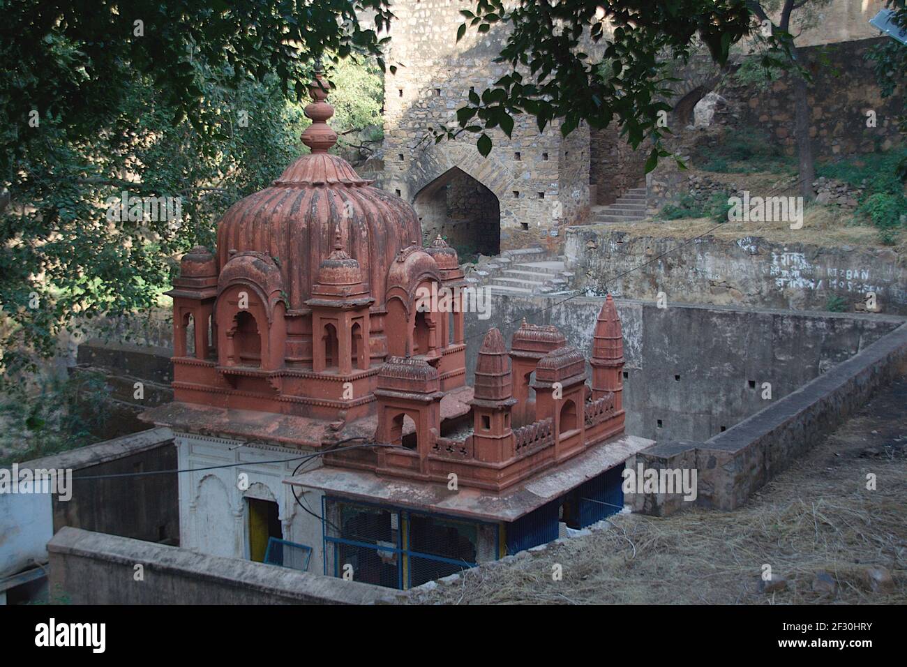 A closeup shot of the Shiva Temple, India, Stock Photo