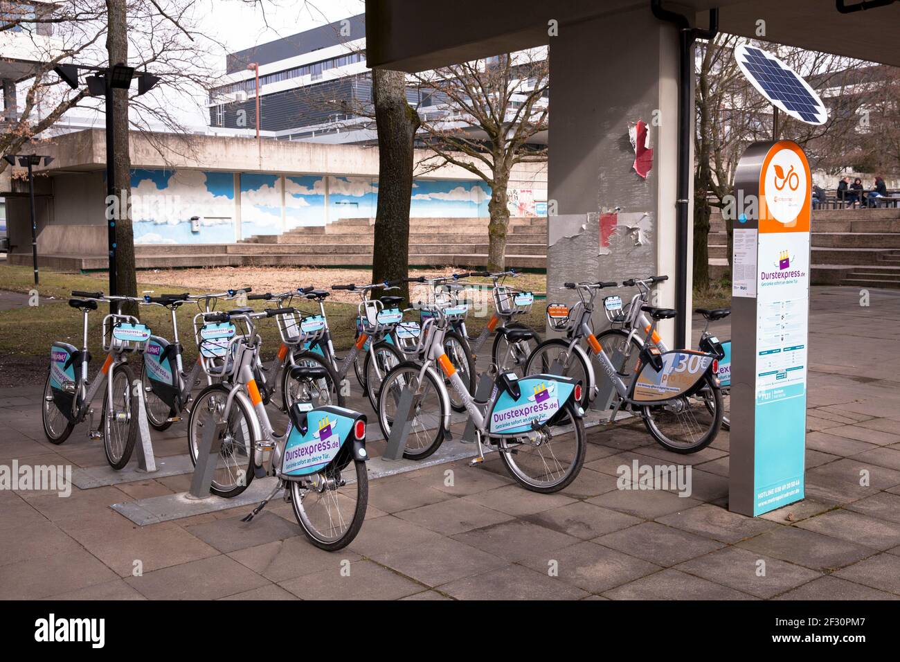 metropolradruhr bike sharing station on the campus of the Ruhr University  Bochum, North Rhine-Westphalia, Germany. Station fuer metropolradruhr Miet  Stock Photo - Alamy