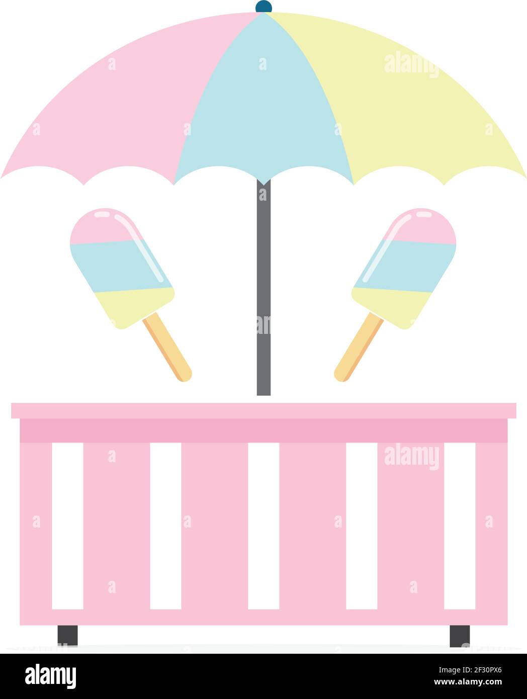Ice cream trolley vector vectors Stock Vector Images - Alamy