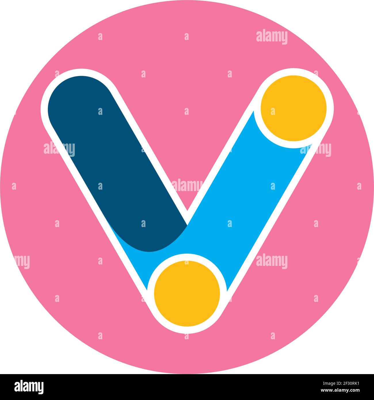 V Letter Icon Design Vector Illustration Stock Vector Image Art Alamy