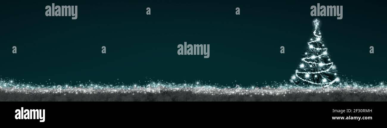 White Christmas tree isolated on green background Stock Photo - Alamy