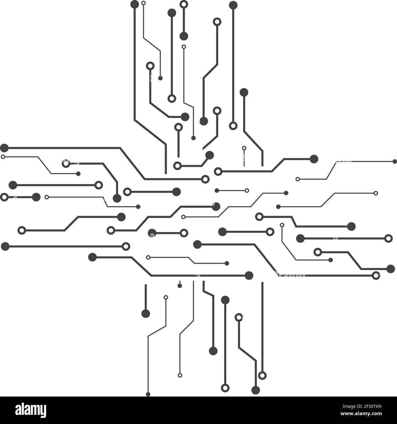 circuit board line,cpu,chip icon illustration vector design Stock