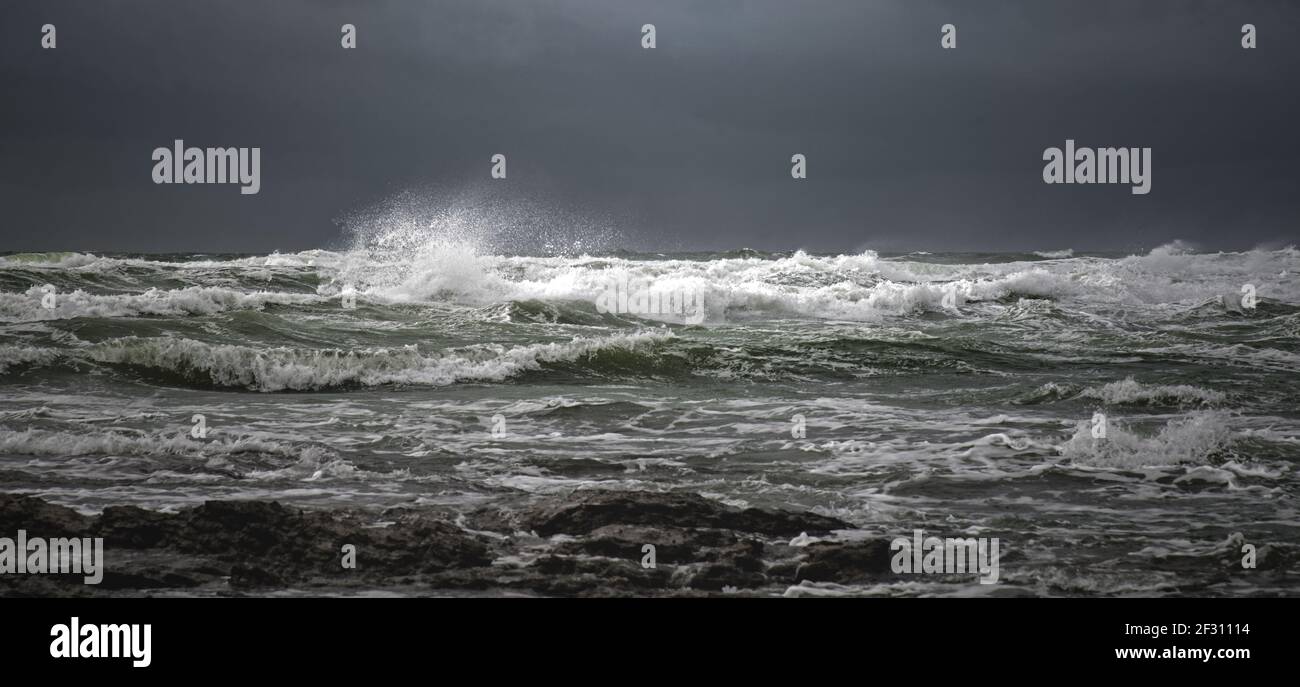 Storm in Brittany Stock Photo