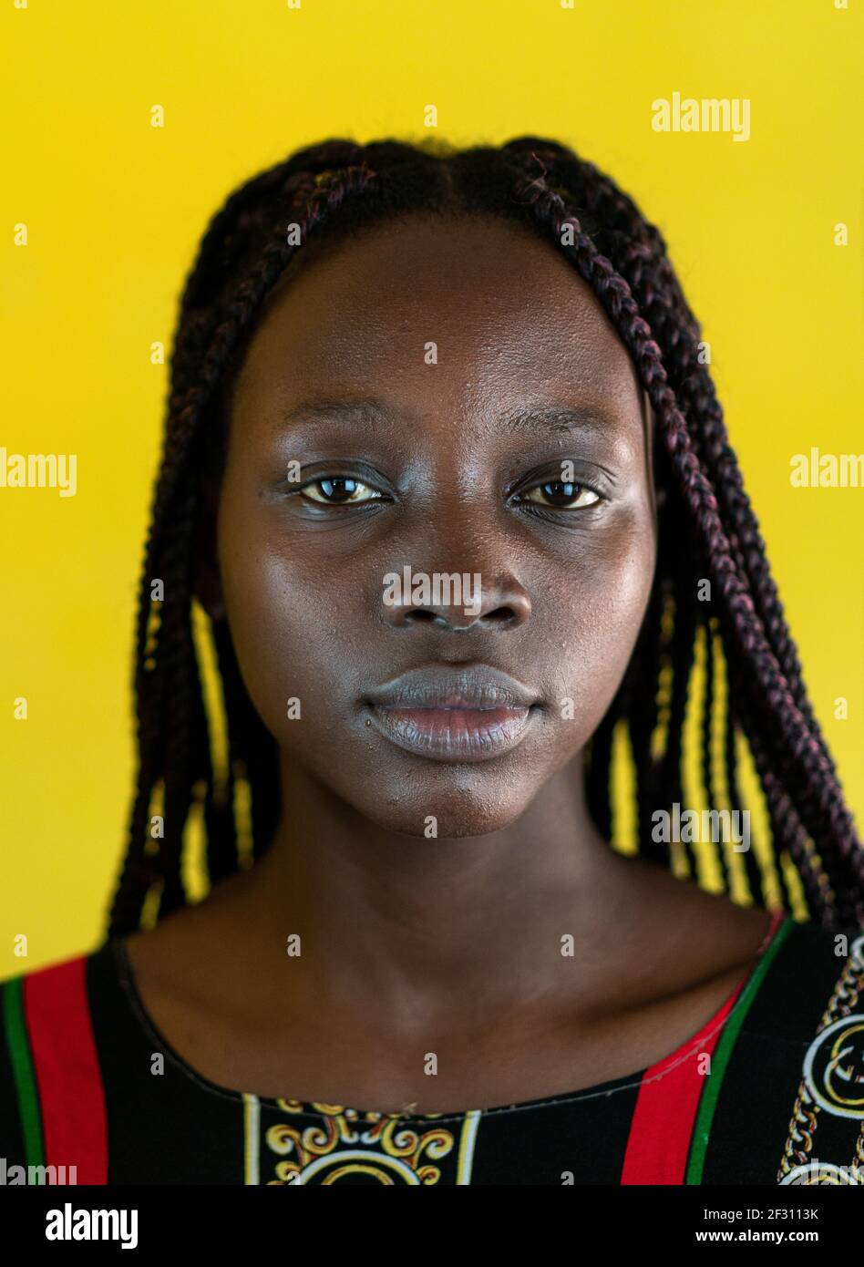 Young black African woman closeup a portrait Stock Photo - Alamy