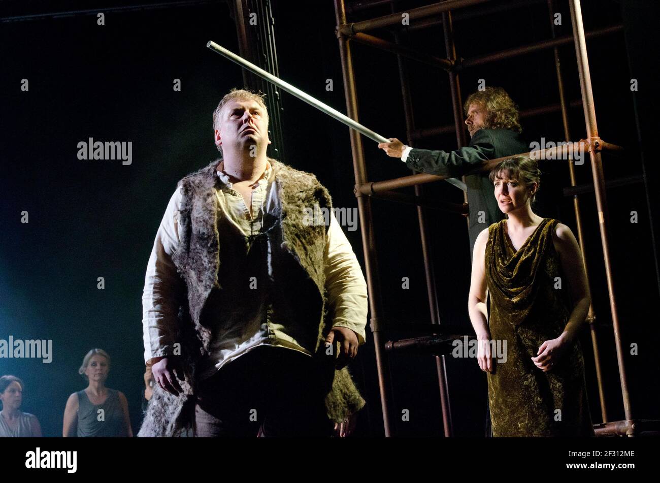 Mati Turi (Siegfried), Lee Bisset (Gutrune) in GOTTERDAMMERUNG by Wagner at Longborough Festival Opera, Gloucestershire, England 17/07/2012 conductor: Anthony Negus design: Kjell Torriset lighting: Ben Ormerod director: Alan Privett Stock Photo