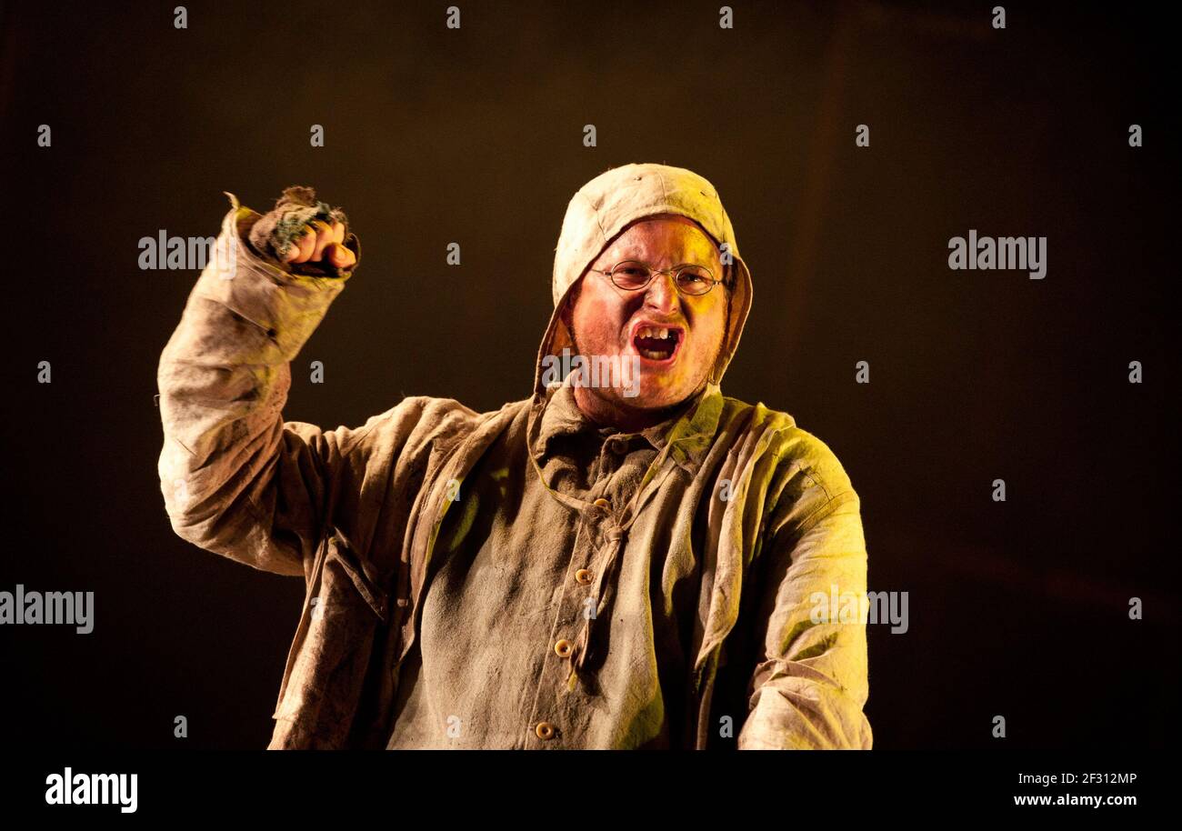 Colin Judson (Mime) in SIEGFRIED by Wagner at Longborough Festival Opera, Gloucestershire, England 23/07/2011 conductor: Anthony Negus design: Kjell Torriset lighting: Guy Hoare director: Alan Privett Stock Photo