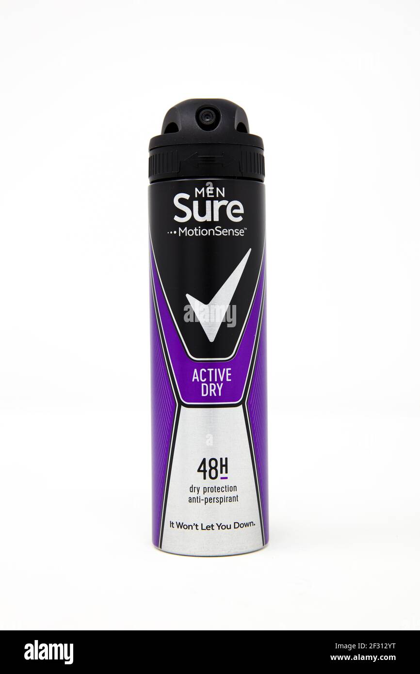 Farmakologi overdraw evig Sure Men Active Dry Antiperspirant Deodorant Stock Photo - Alamy
