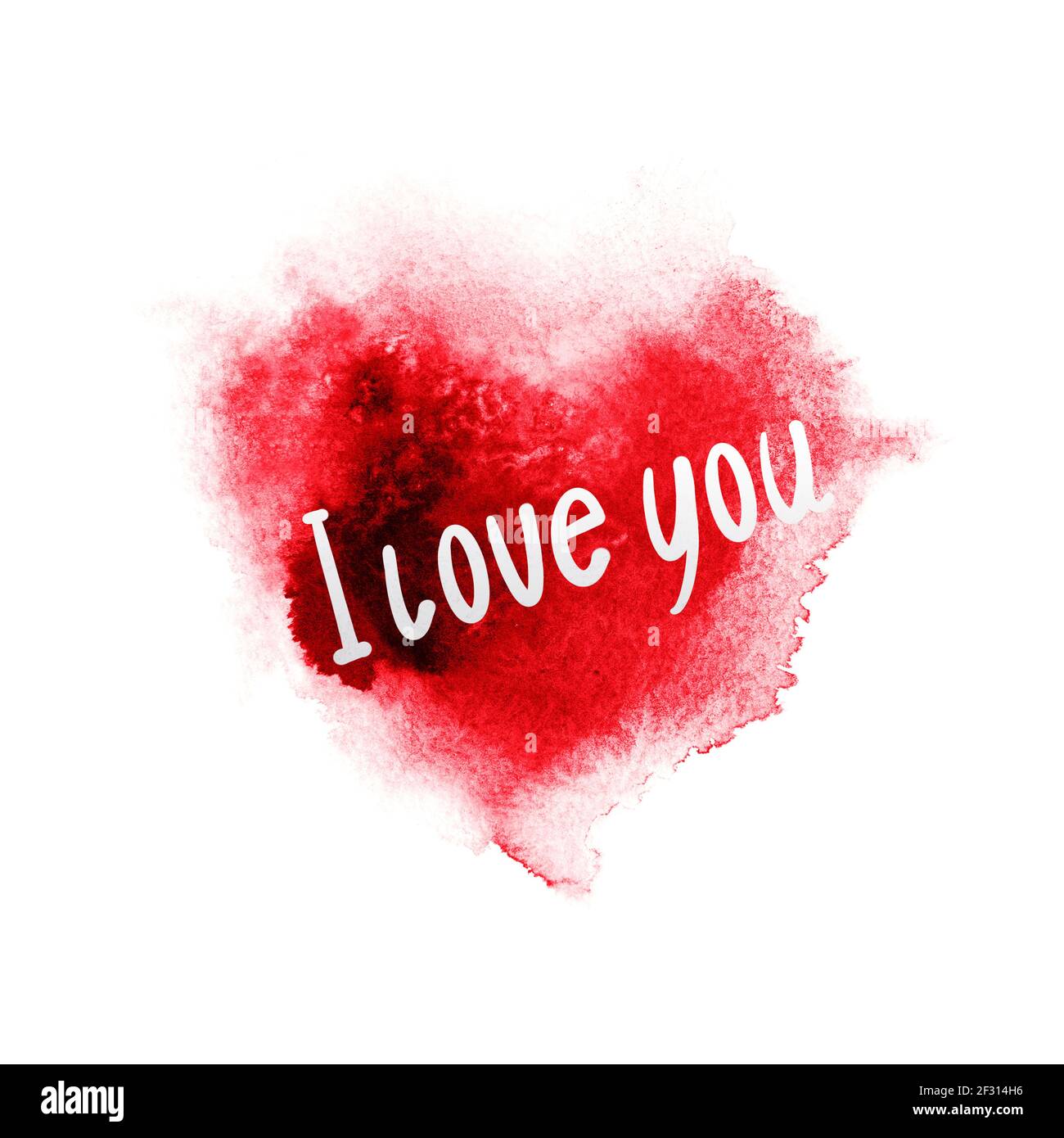 Abstract red watercolor heart .Valentine's day background Stock Photo ...