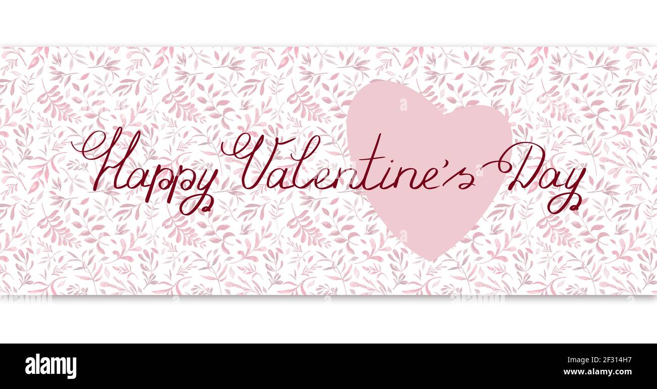 Happy Valentine's Day phrase made with a red marker Stock Photo