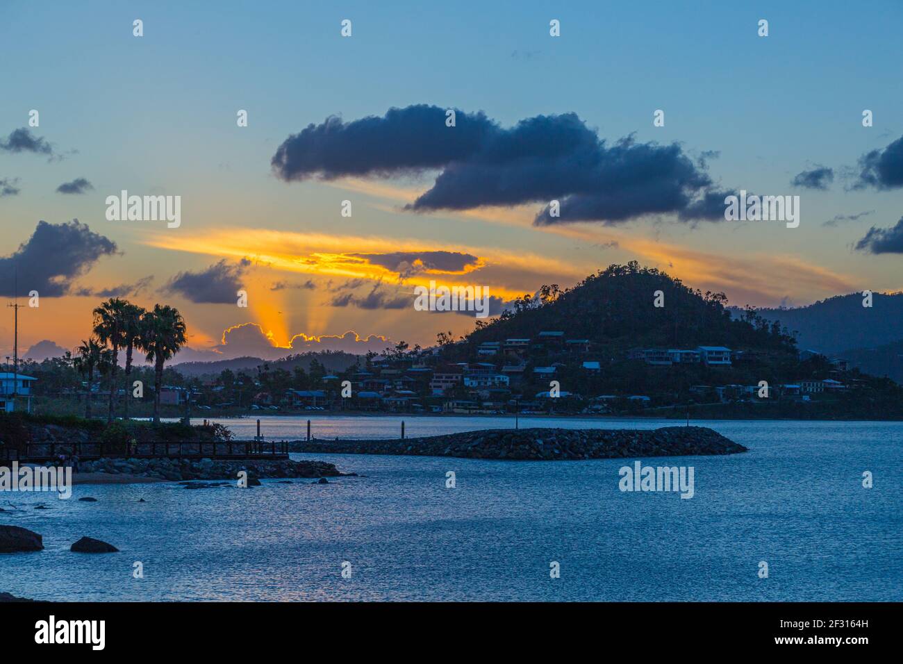 Airlie Beach Bay in Queensland, Australia during sunset Stock Photo Alamy