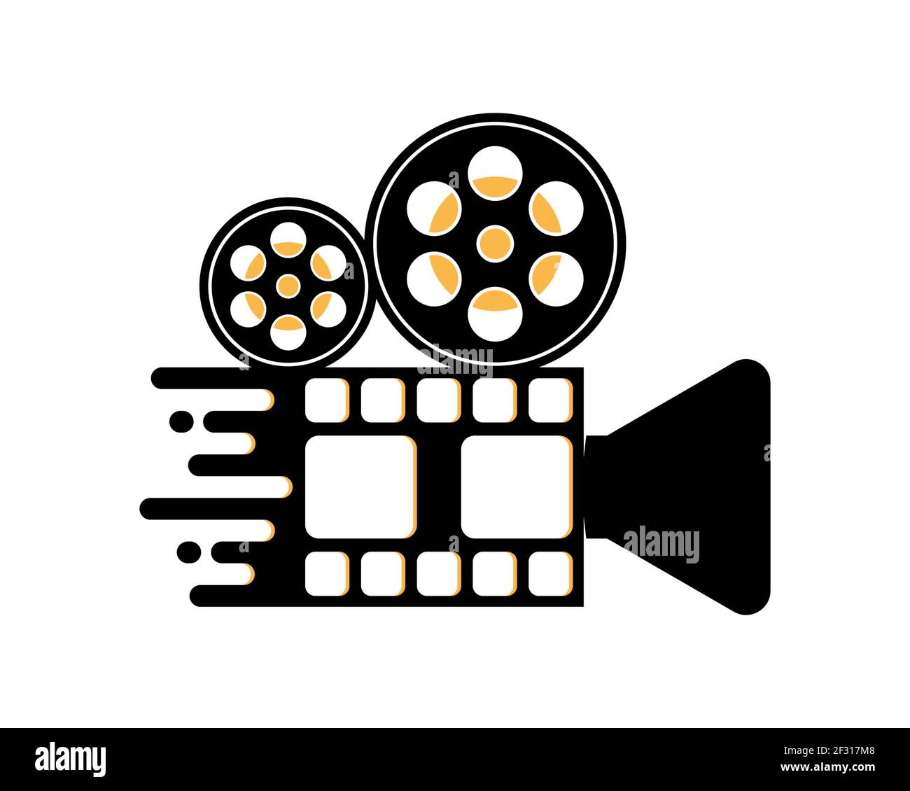 Combination reel film with video recorder Stock Photo