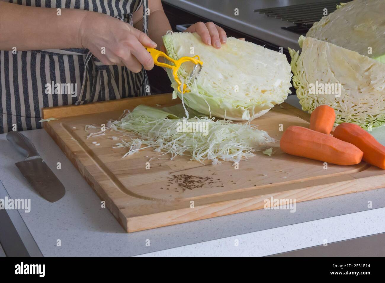 How to Shred Cabbage with a Vegetable Peeler