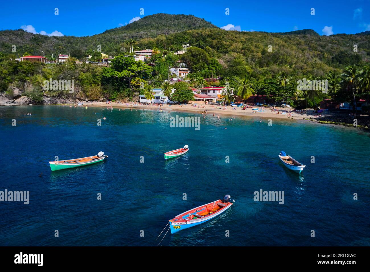 France, West Indies, Martinique, Anse Dufour Stock Photo