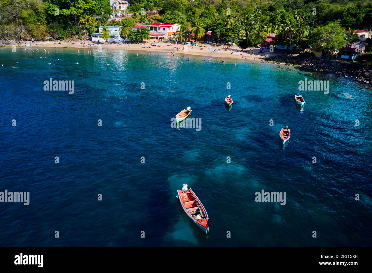France, West Indies, Martinique, Anse Dufour Stock Photo