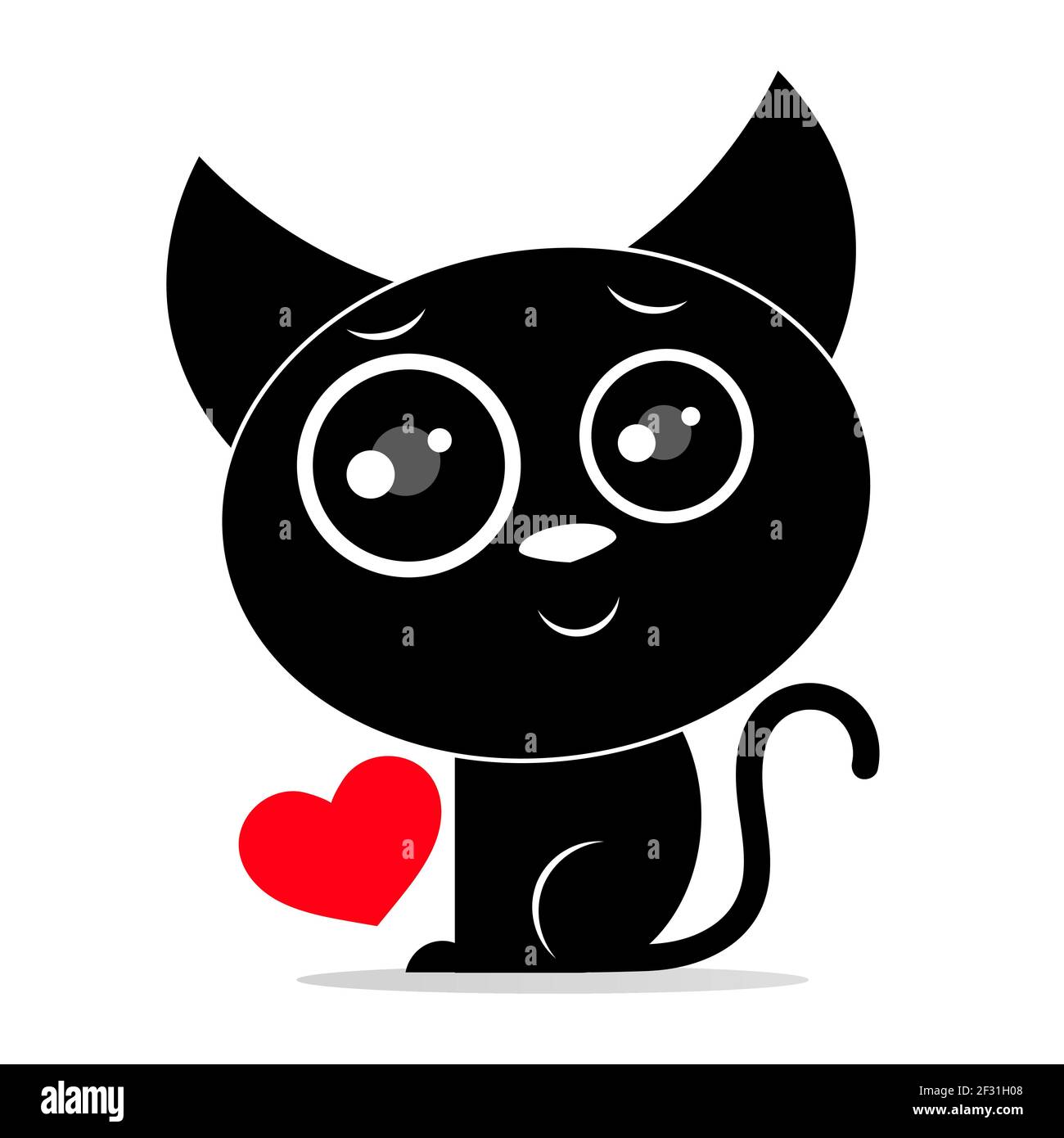 Cute cat vector design.Children illustration for School books and more.Meow slogan. Animal print Stock Vector