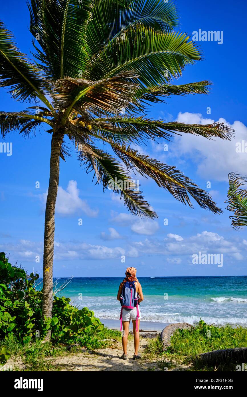 France, West Indies, Martinique, Sainte-Anne, Anse Trabaud Stock Photo