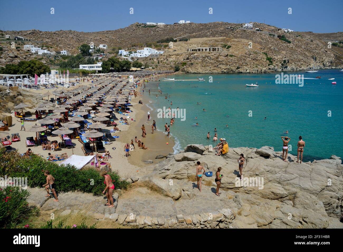 Mykonos super paradise beach hi-res stock photography and images - Alamy