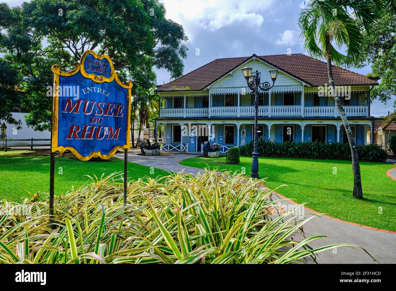 France, West Indies, Martinique, Sainte-Marie, Saint-James distillery which  houses a rum museum Stock Photo - Alamy