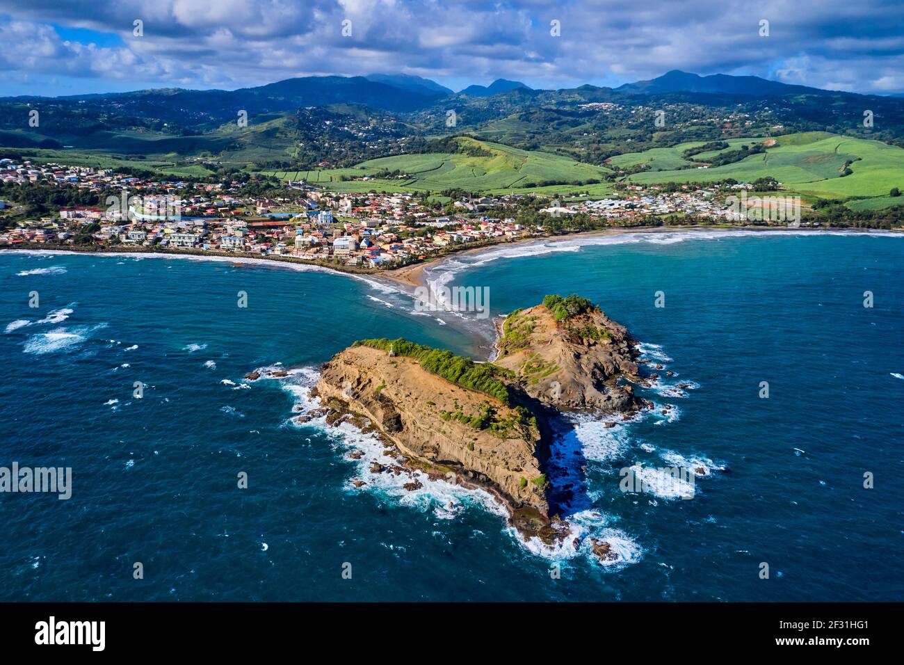 France, West Indies, Martinique, SainteMarie with the islet Sainte