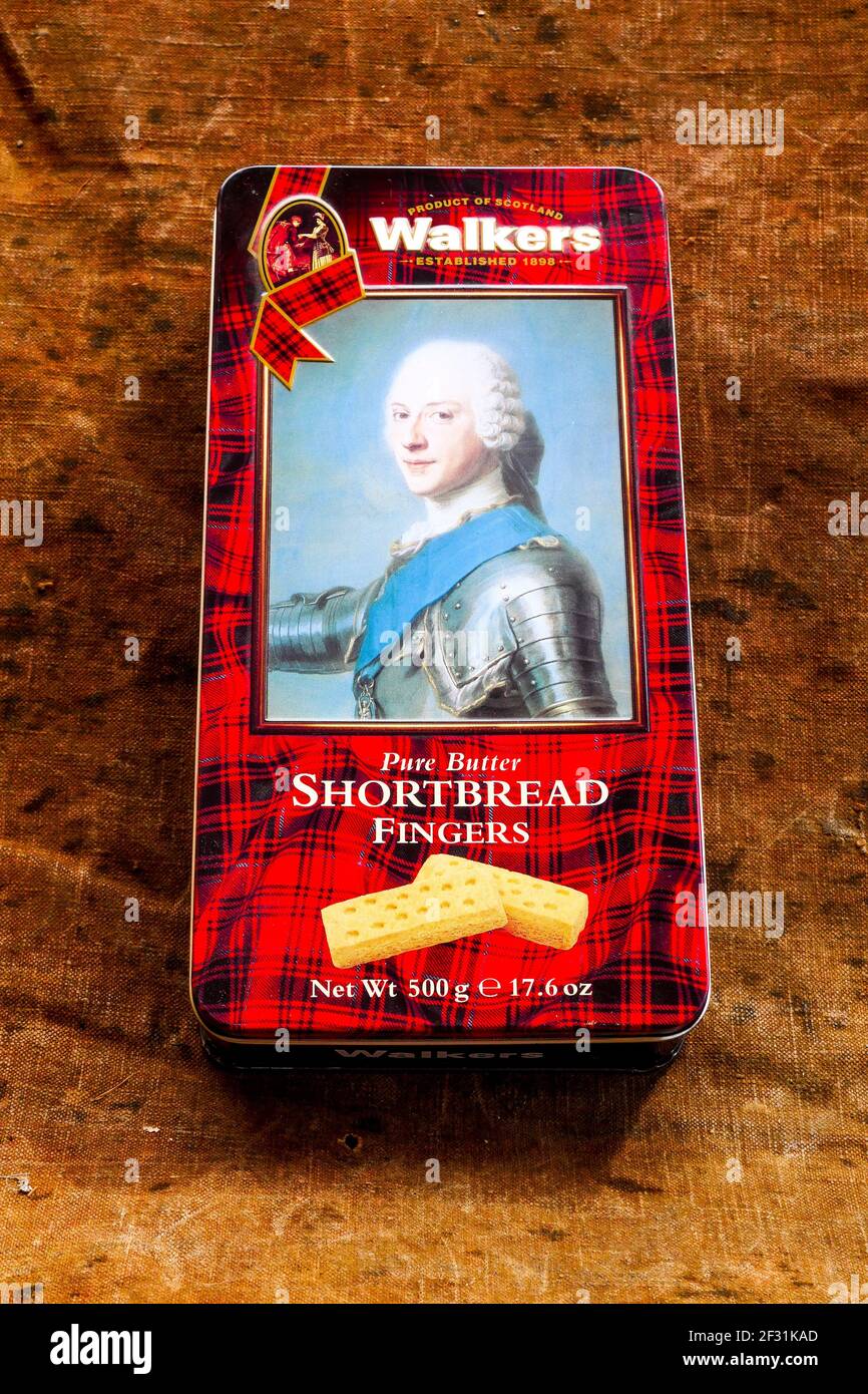 Walkers shortbread cookies box, France Stock Photo Alamy