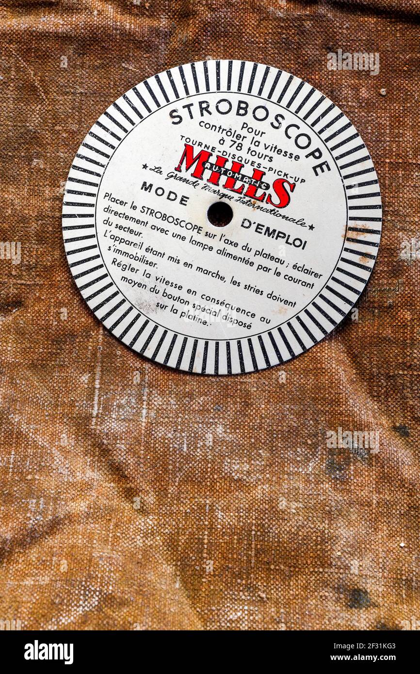 Stroboscopic disc, France Stock Photo Alamy