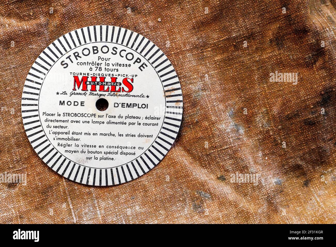 Stroboscopic disc, France Stock Photo Alamy