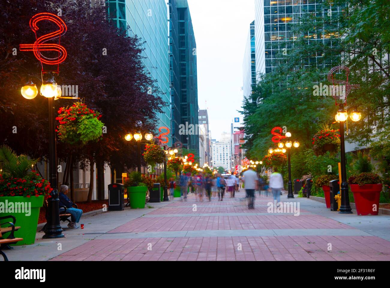 Sparks Street at Night, Ottawa, Ontario, Canada Stock Photo Alamy