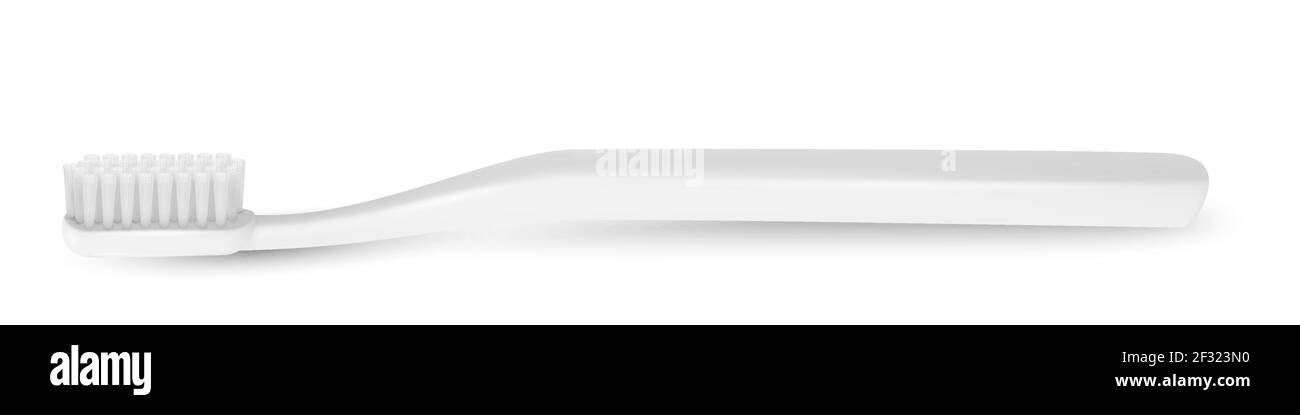 Vector 3d Realistic White Plastic Blank Toothbrush Icon Isolated on ...