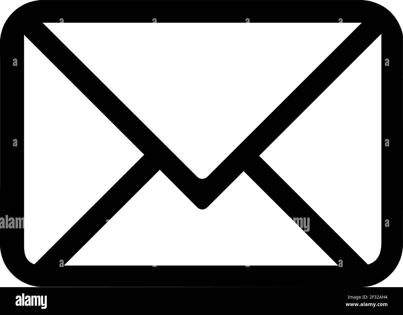 Mail flat icon. E-mail pictogram. Unread mail symbol. Logo design. For internet and websites. Vector illustration. Stock Vector