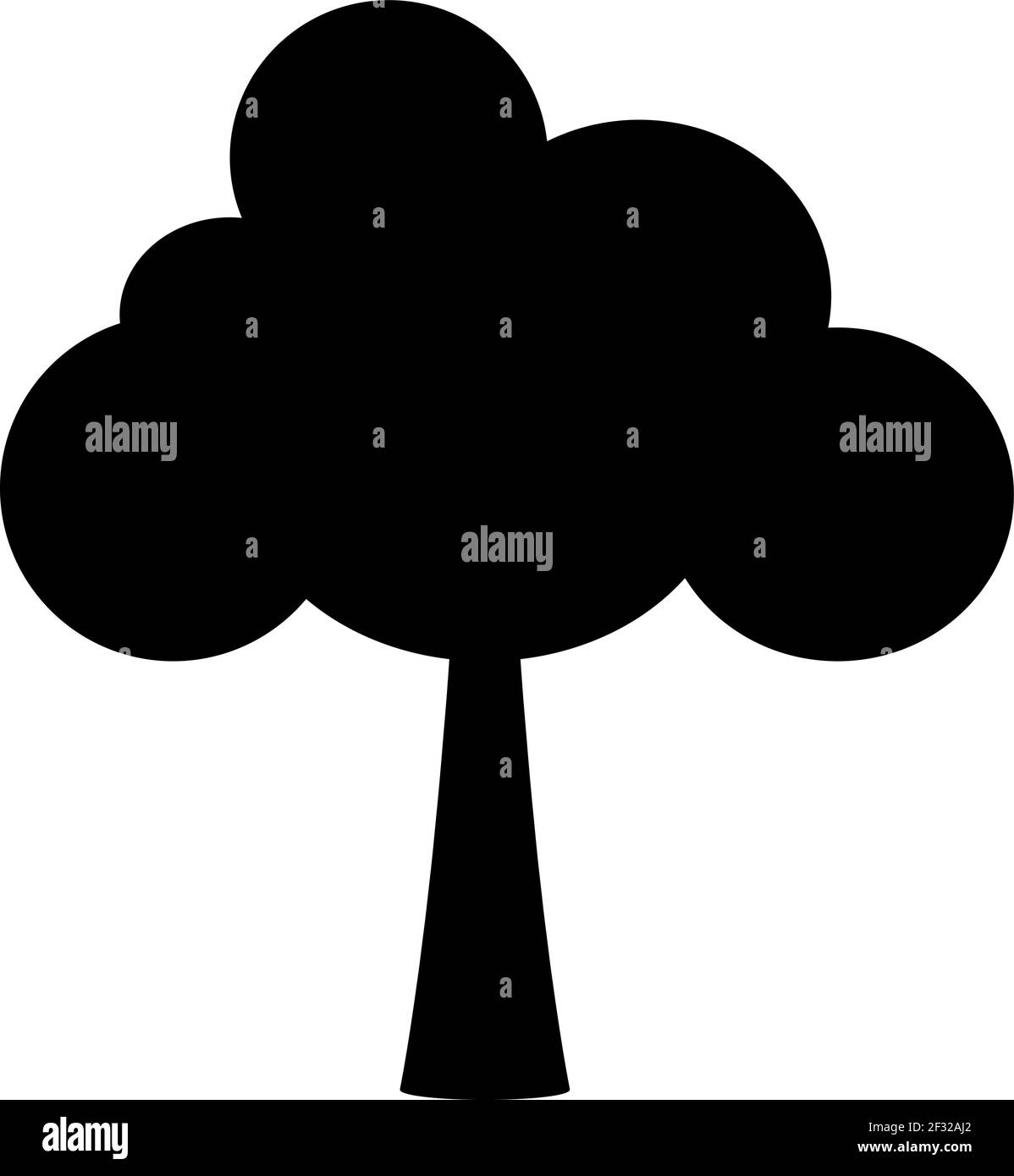 Natural tree icon. Ecological pictogram. Green economy symbol. Logo ...