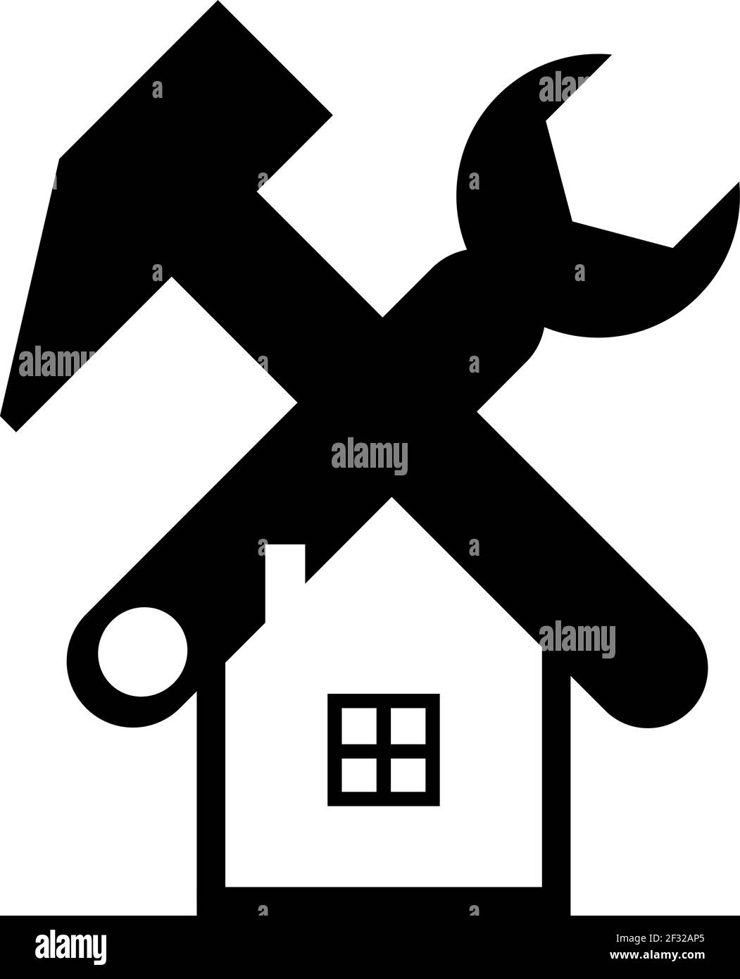 Service flat icon. Home service pictogram. Service symbol. Logo design