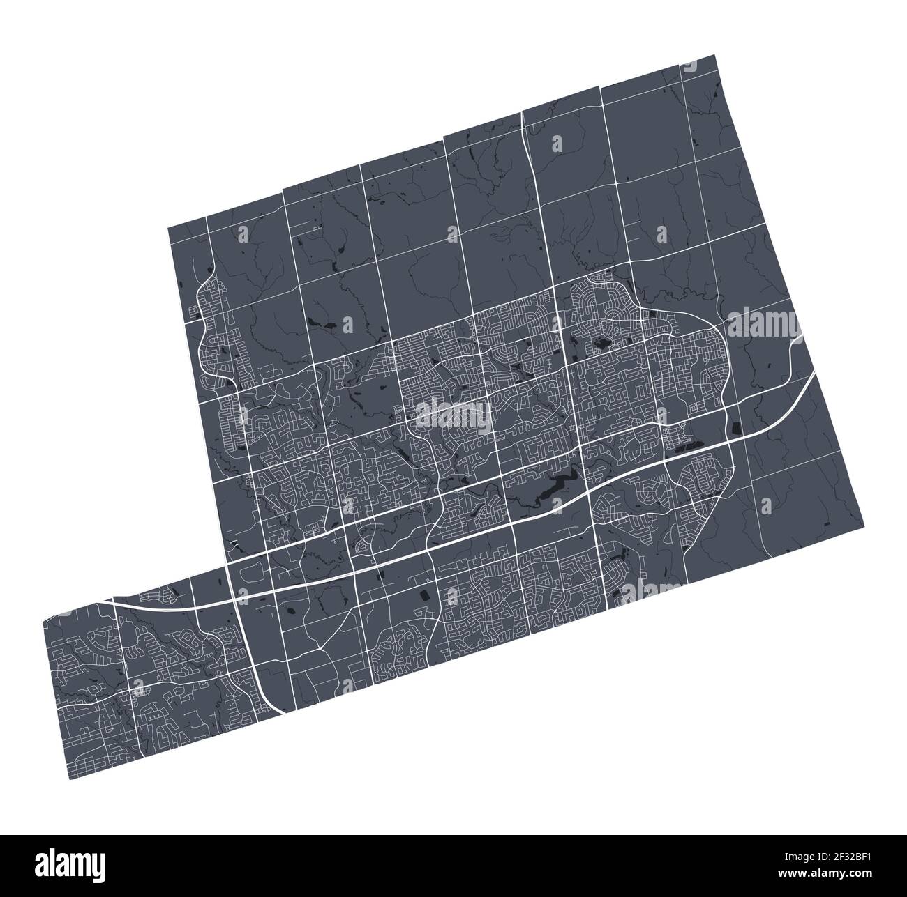 City Of Markham Map Markham Map. Detailed Vector Map Of Markham City Administrative Area.  Cityscape Poster Metropolitan Aria View. Dark Land With White Streets,  Roads And Stock Vector Image & Art - Alamy