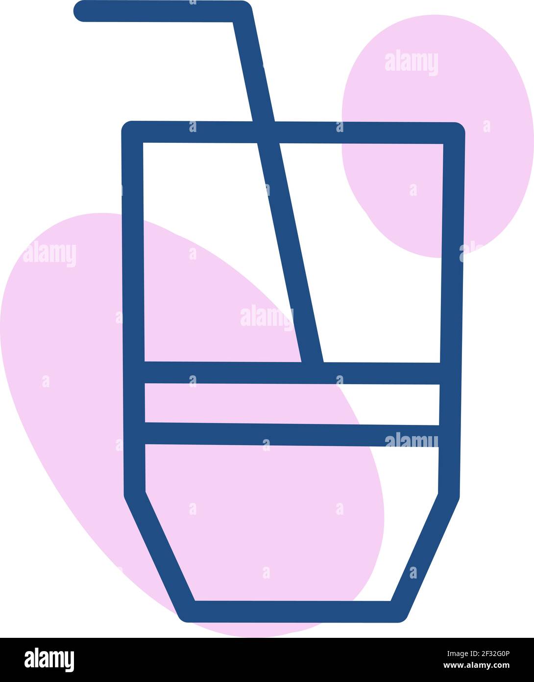 Vodka soda, illustration, vector on a white background Stock Vector