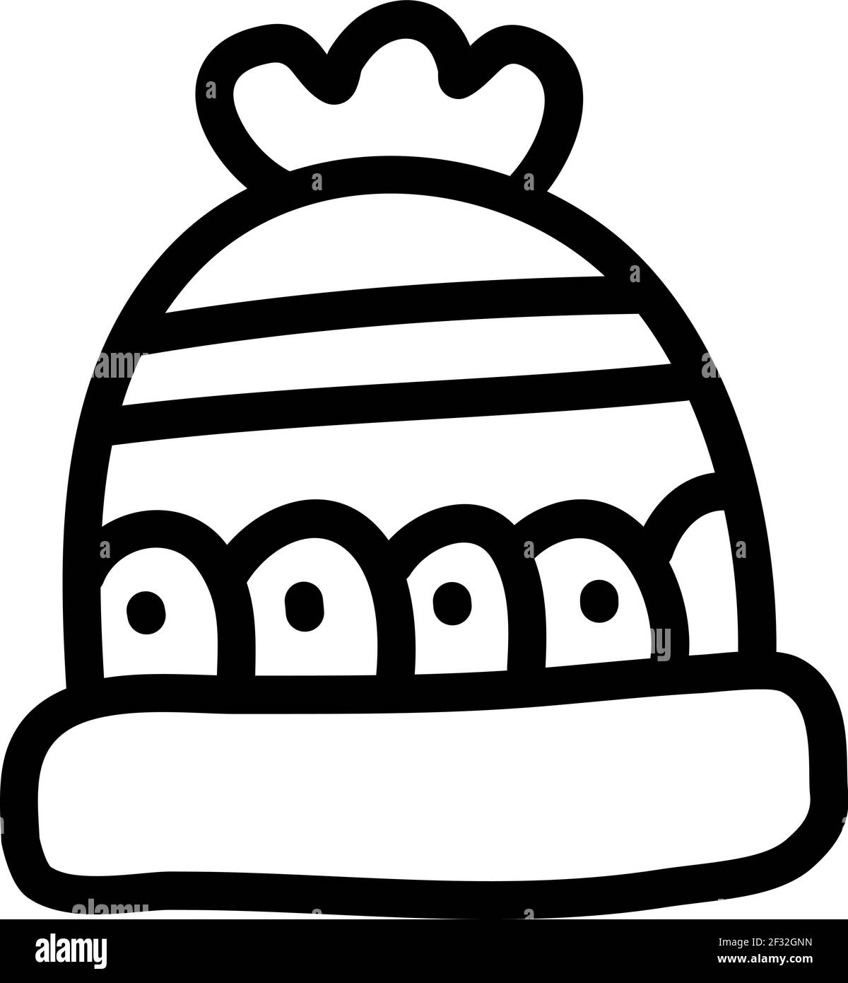 Fashion hat, illustration, vector on a white background Stock Vector