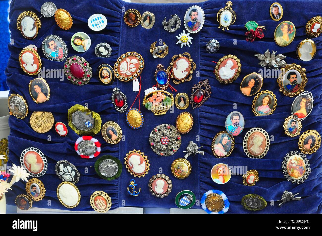 Nostalgia, collectors items, medals, Bavaria Stock Photo