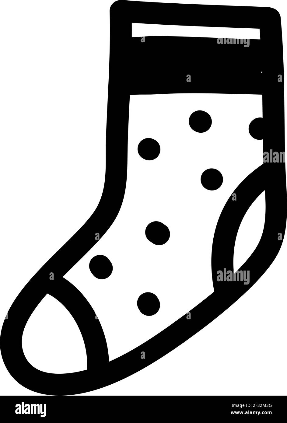 Black and white socks, illustration, vector on a white background Stock Vector