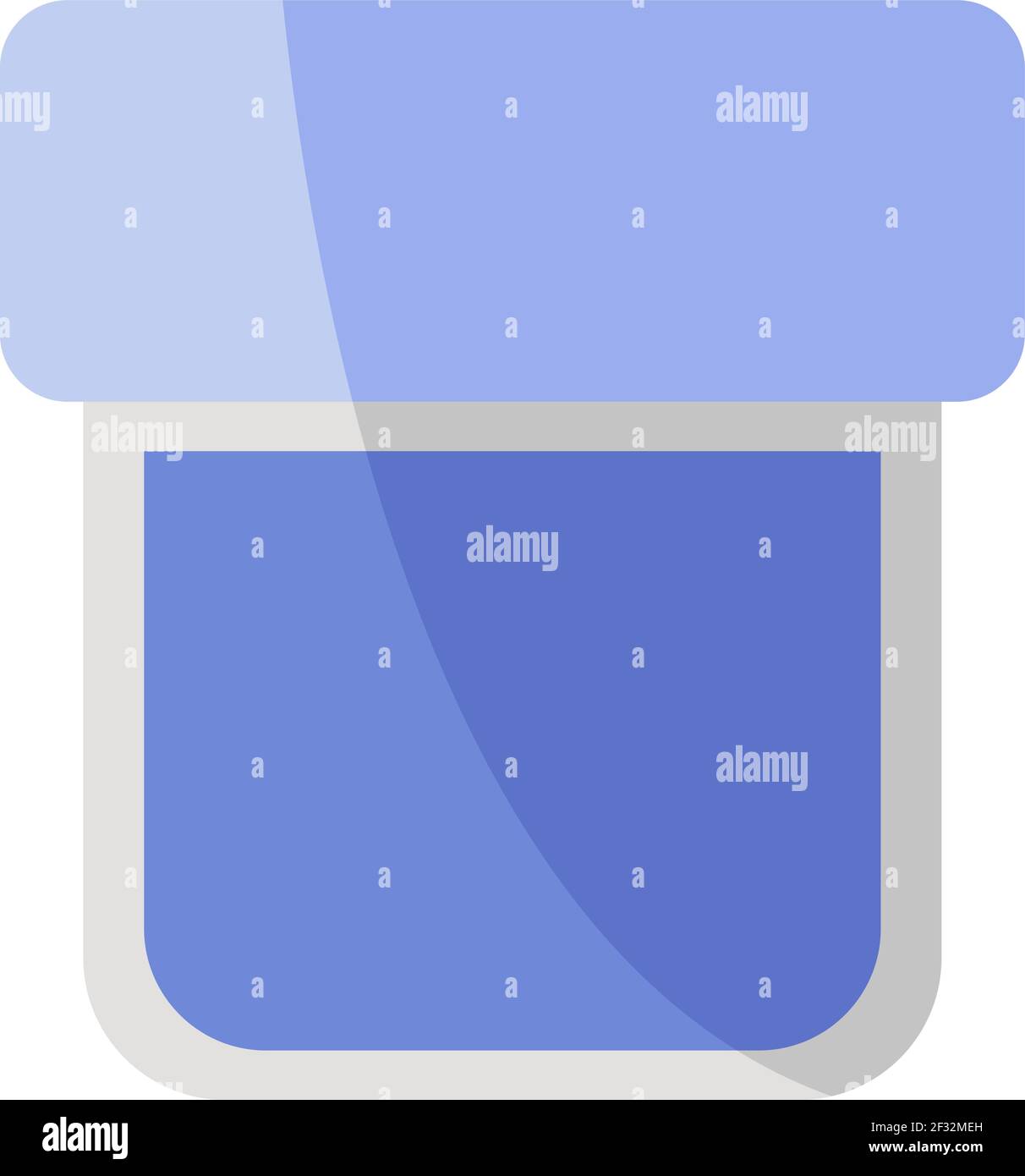 Blue gouache, illustration, vector on a white background Stock Vector