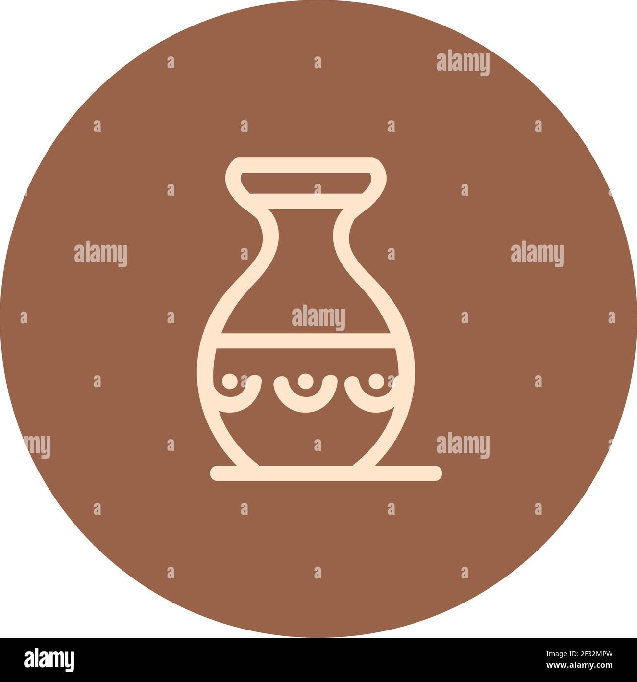 Greek vase, illustration, vector on a white background Stock Vector