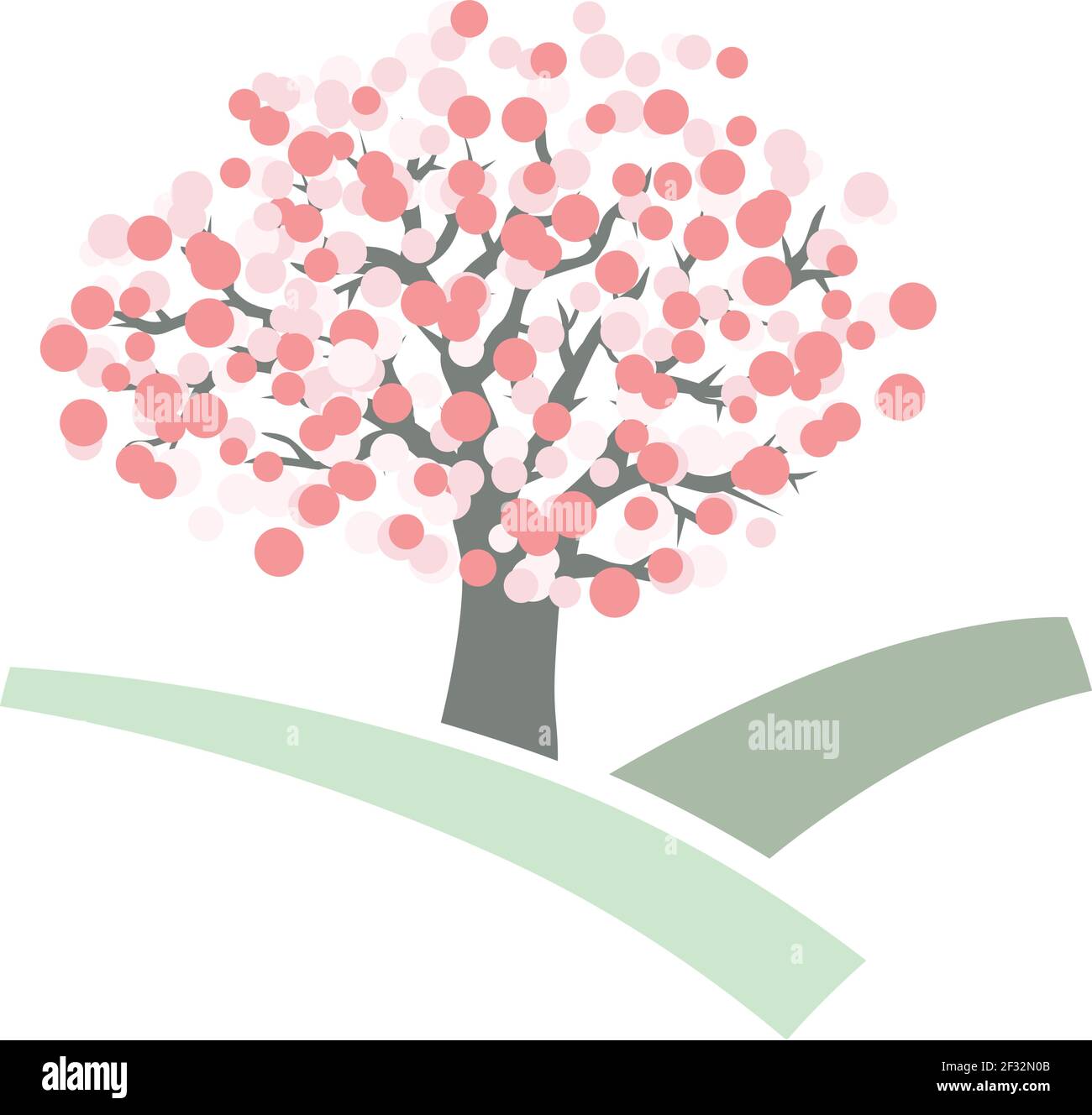 tree with flowers, vector artwork Stock Vector Image & Art - Alamy