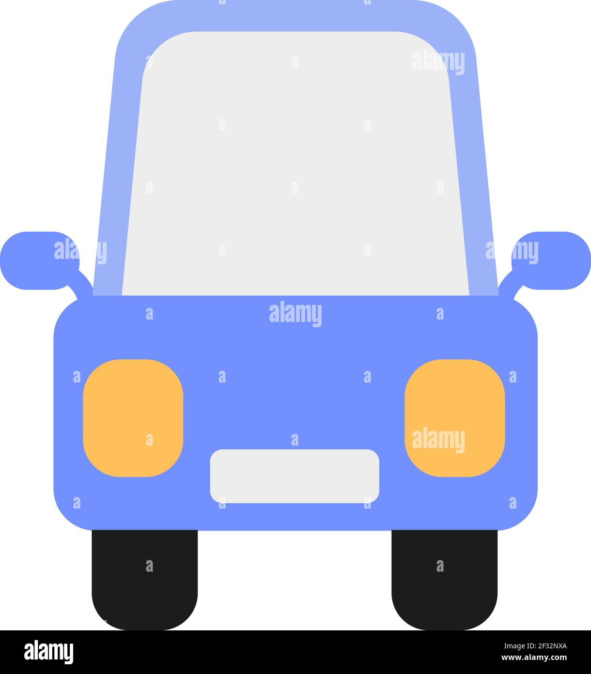 Blue car, illustration, vector on a white background Stock Vector