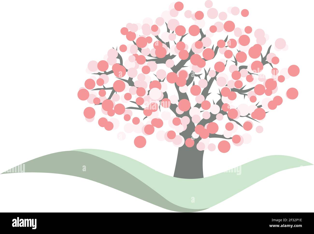 tree with flowers, vector artwork Stock Vector Image & Art - Alamy