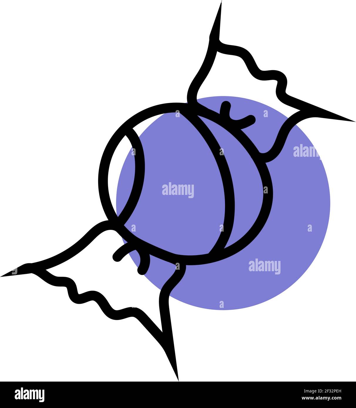 Purple circular candy, illustration, vector on a white background Stock Vector