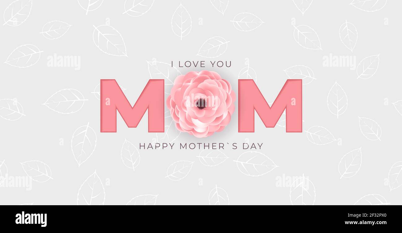 I love you mom. Happy Mother s Day background. Vector Illustration ...