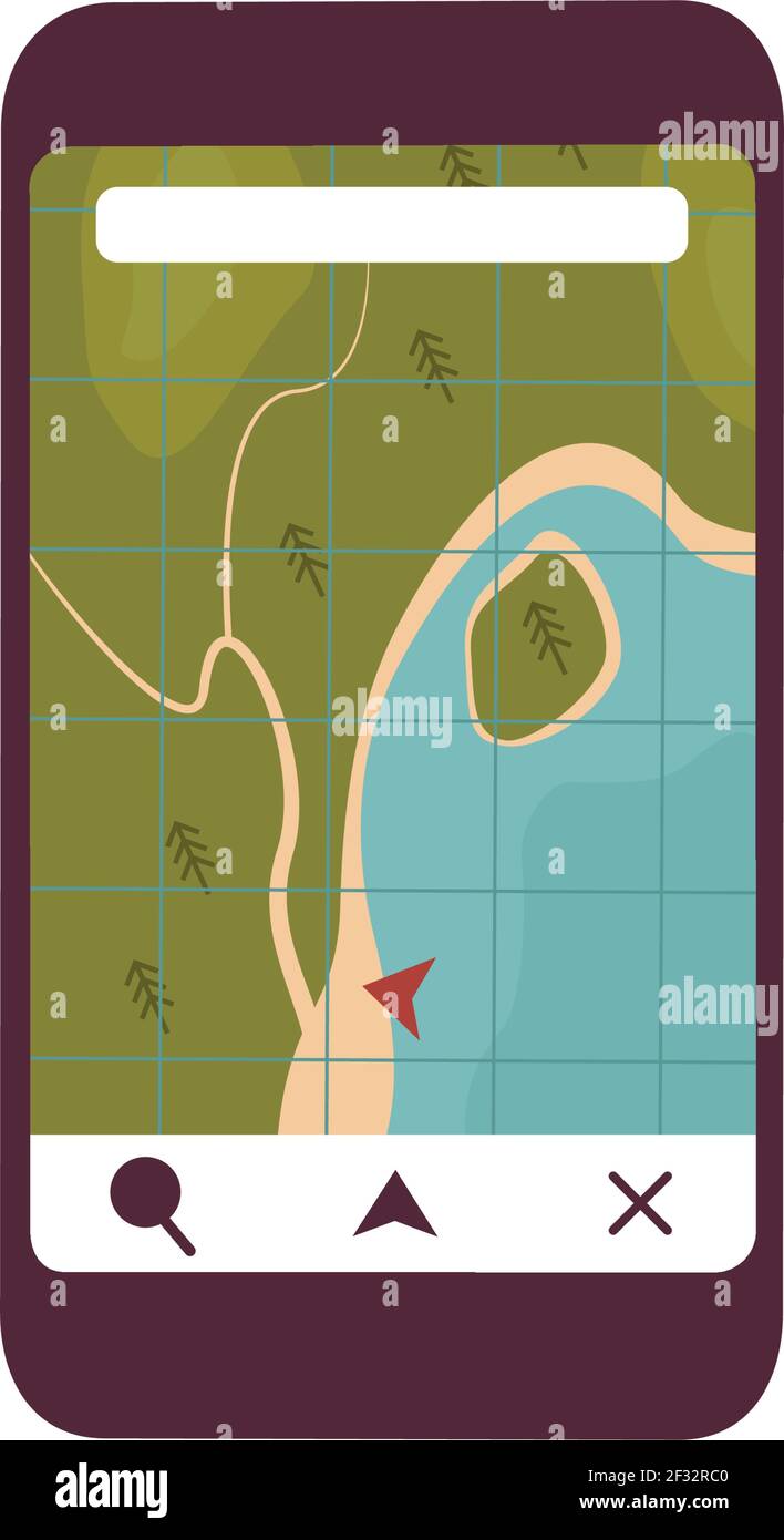 Phone navigator map smartphone Stock Vector Images Alamy