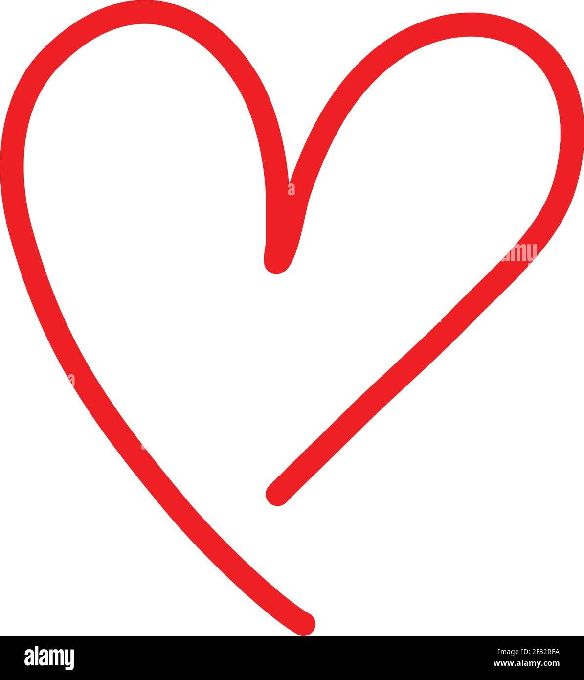 Big red heart, illustration, vector on a white background Stock Vector ...