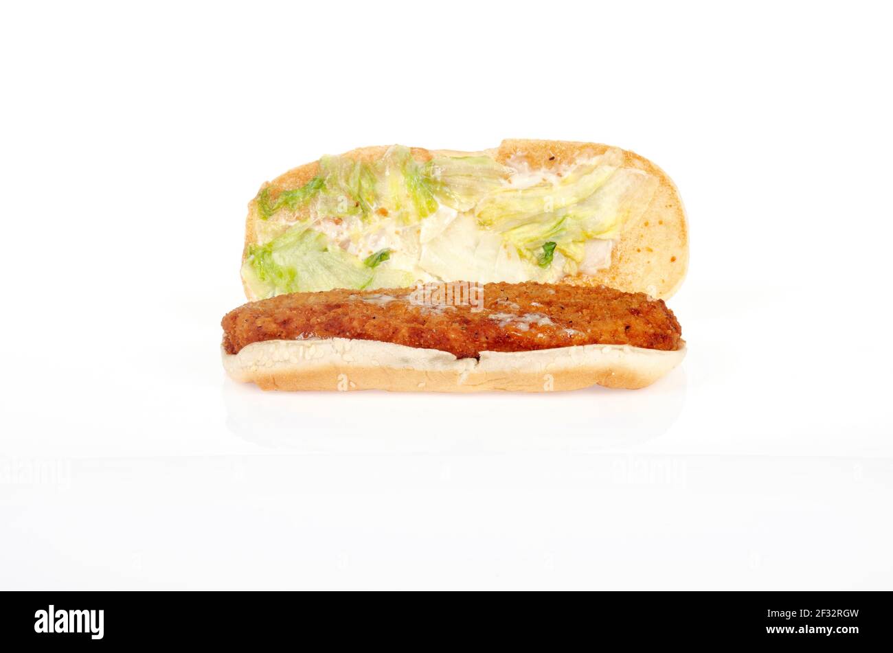 Burger King Original Chicken Sandwich Stock Photo
