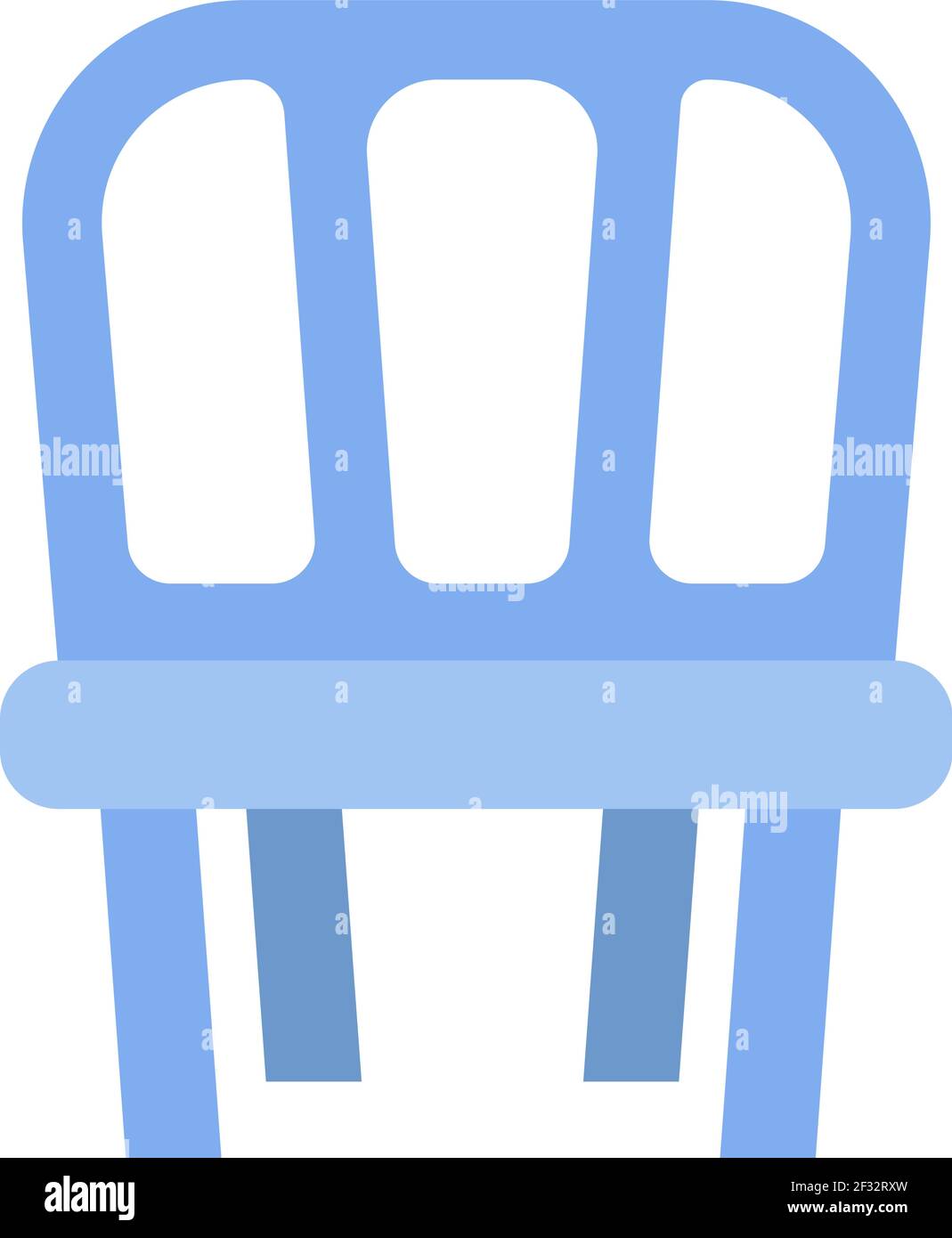Small blue chair, illustration, vector on a white background Stock ...