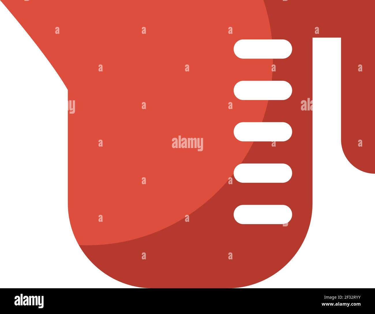 Kitchen liquid measurer, illustration, vector on a white background Stock Vector