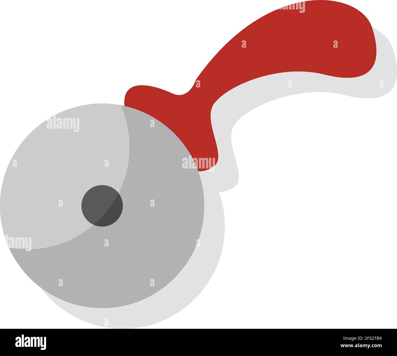 Pizza knife, illustration, vector on a white background Stock Vector